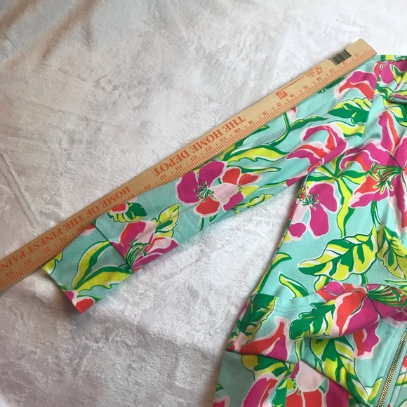 Island Republic Tropical Print Zip Up Jacket Womens Size Small Pockets - Picture 9 of 9